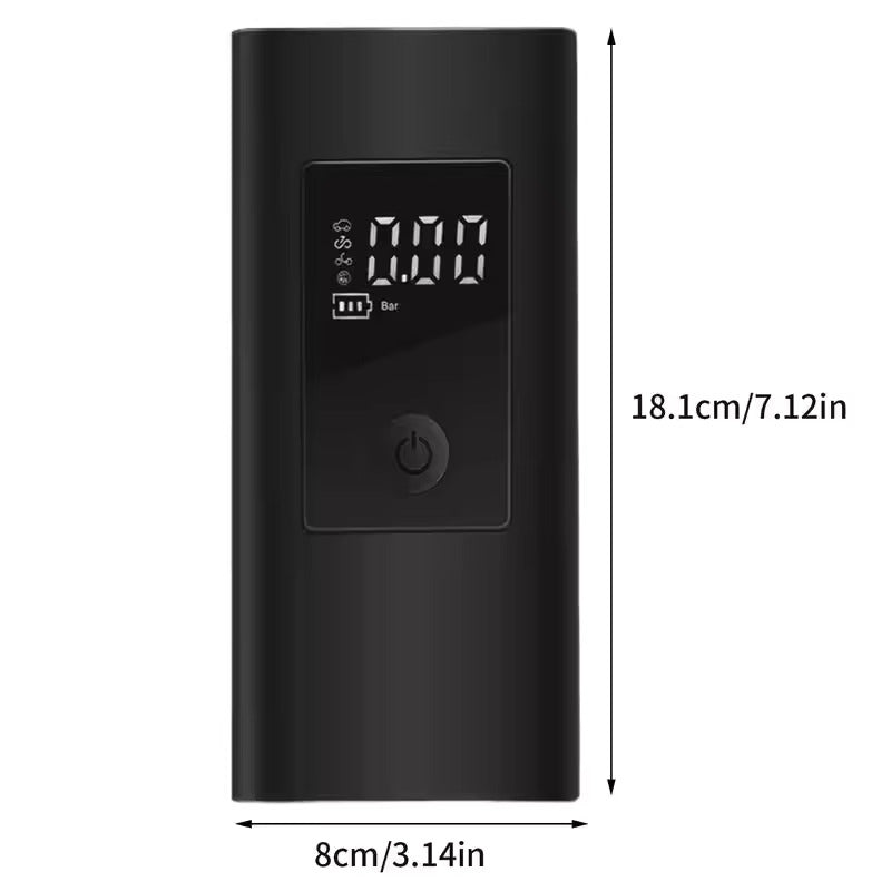 Car Tire Inflator Portable Rechargeable Air Compressor With 3 Nozzles Digital Display Car Motorcycle Cycle and Football Air Pump
