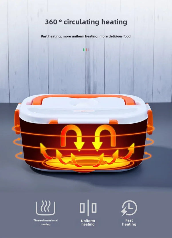 Portable Electric Heated Lunch Box – Rechargeable & Insulated for Hot Meals Anywhere