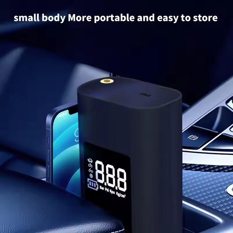 Car Tire Inflator Portable Rechargeable Air Compressor With 3 Nozzles Digital Display Car Motorcycle Cycle and Football Air Pump