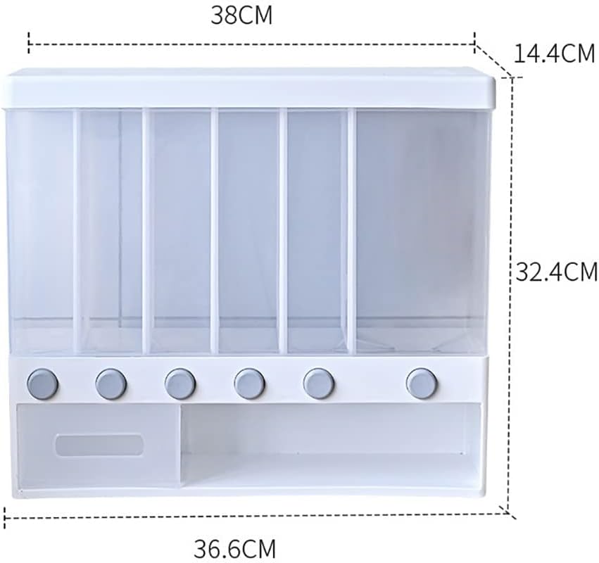 Wall Mounted Cereal Dispenser Kitchen Food Storage