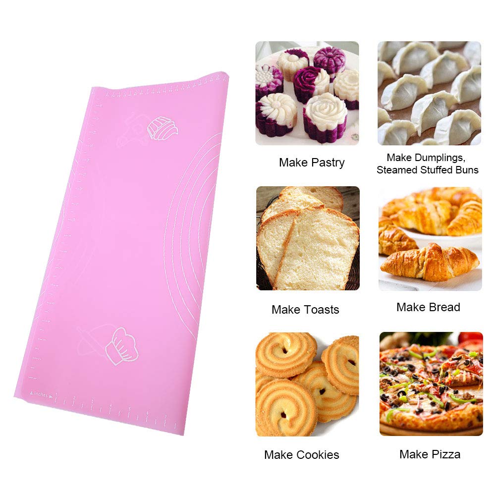 Silicone Dough Mats, Non-Slip Pastry Mats