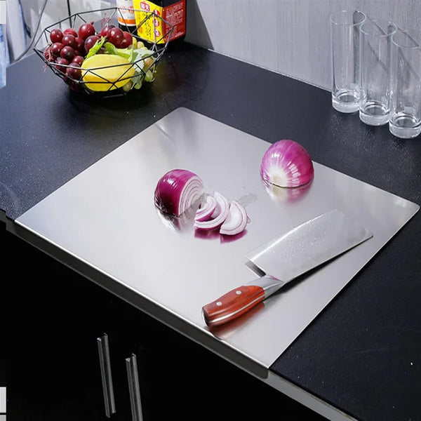 Multi-Purpose Stainless Steel Cutting & Chopping Board – Hygienic, Heavy-Duty Strong, Sleek, Sanitary