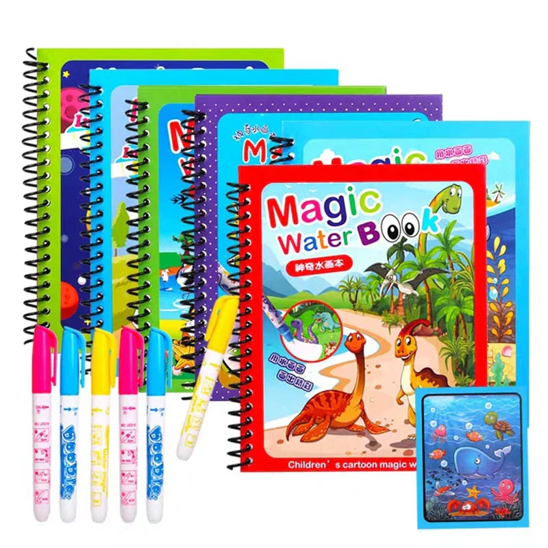 Magic Water Drawing Coloring Book Reusable