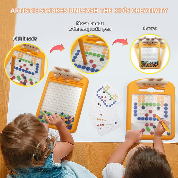 Magnetic Doodle Drawing Board – Fun Learning Toy with Dot Beads for Kids