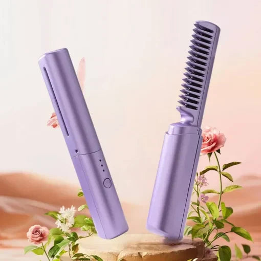 Hair Straightener Rechargeable Cordless Travel Comb - 2024 Latest Hairdressing Comb