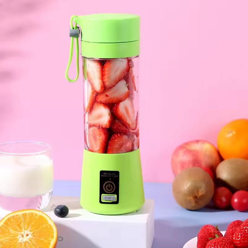 Rechargeable Portable 6 Blades Fruit Juicer 380 ml