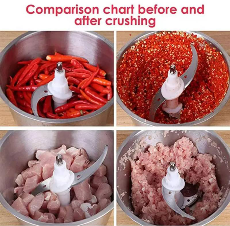 Stainless Steel Electric Meat Grinder Copper Winding Powerful Heavy Motor
