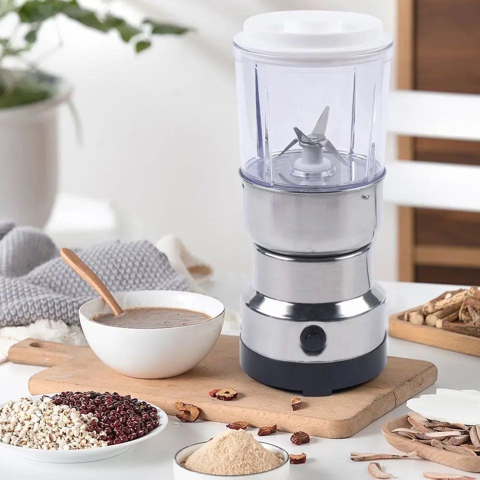 Stainless Steel 4 Blades Electric Grinder & Juicer 2 in 1 350 ML - 300 Watt