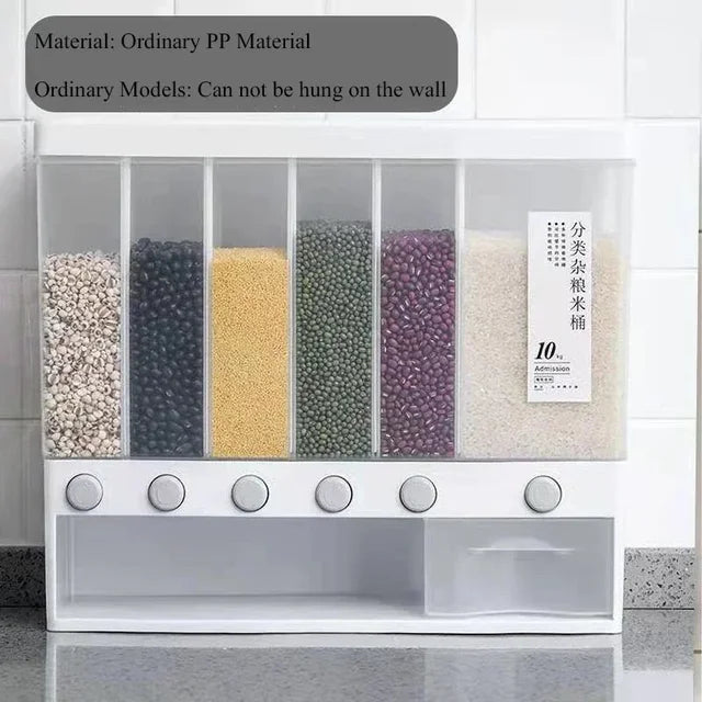 Wall Mounted Cereal Dispenser Kitchen Food Storage