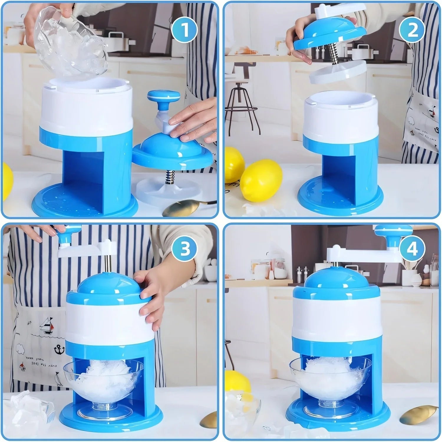 Portable Manual Ice Crusher Machine Blueidea Gola Ganda Machine - Hot Selling 2025