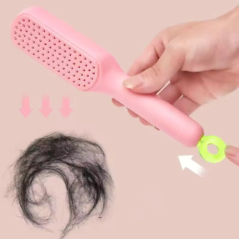 Self Cleaning Hair Massage Brush