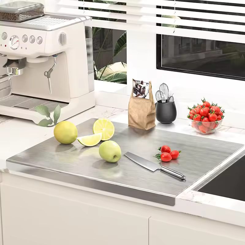 Multi-Purpose Stainless Steel Cutting & Chopping Board – Hygienic, Heavy-Duty Strong, Sleek, Sanitary