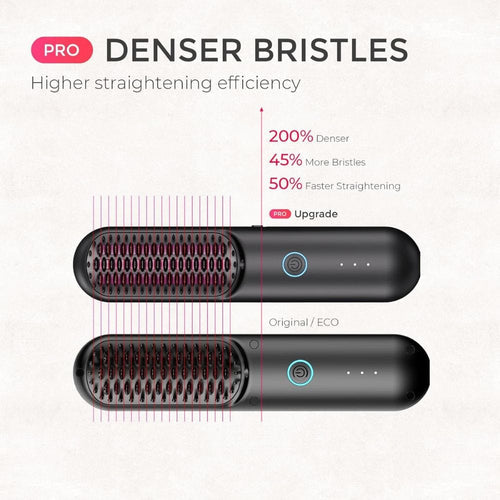Wireless Straight Hair Comb Convenient Straightening Brush Portable Rechargeable