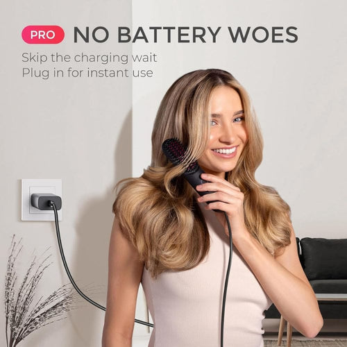 Wireless Straight Hair Comb Convenient Straightening Brush Portable Rechargeable