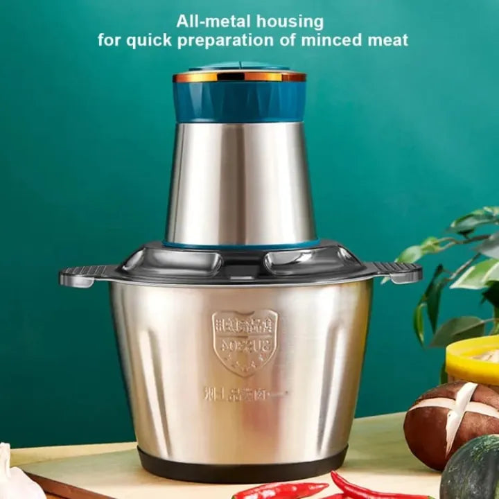 Stainless Steel Electric Meat Grinder Copper Winding Powerful Heavy Motor