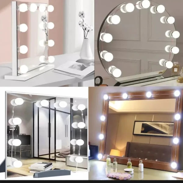 Vanity Mirror Fill Light Adjustable Luminance 3 Colors Led Usb Wall Bulbs String For All Pretty 3 Colors Dimmable Vanity Light